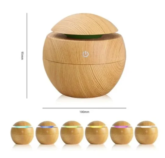 Mini Umidificador de Ar e Aromatizador de Ambientes Tipo Madeira Bola - Imagem 2