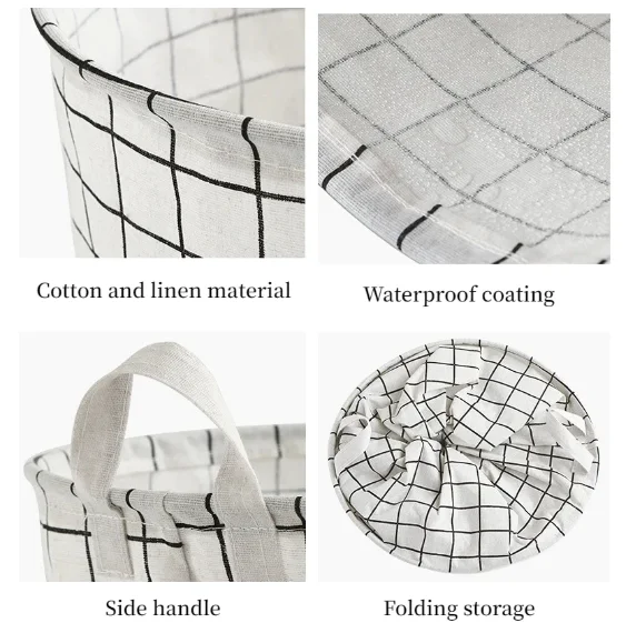 Cesto De Roupa Suja Cesto De Armazenamento Dobrável Para Roupas Sujas - Imagem 5