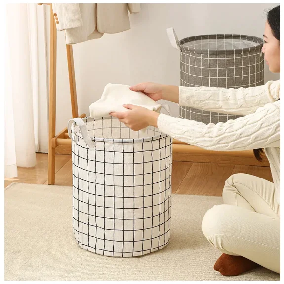 Cesto De Roupa Suja Cesto De Armazenamento Dobrável Para Roupas Sujas - Imagem 4