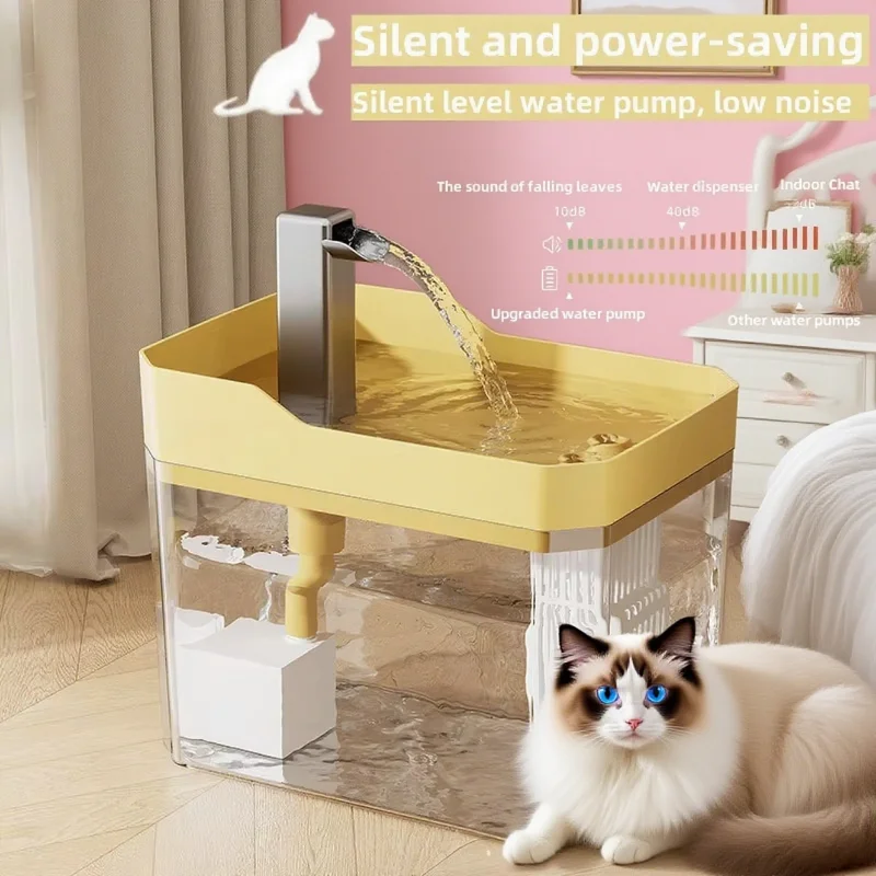 Fonte de Água Automática para Gatos de 1,5L com Filtro USB, Dispensador de Água para Animais de Estimação com Circulação de Água Fresca para Gatos e Cães Pequenos - Imagem 5
