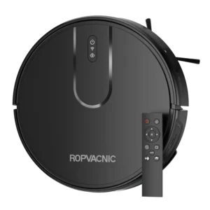 Robô Aspirador de Pó, Longa Duração, Limpeza 3 em 1: Varre, Aspira e Passa Pano. 2h10min de bateria, Wi‑Fi, controle remoto, bivolt, sensor anti-queda e anti-colisão,ROPVACNIC S1