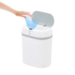 Lixeira Inteligente de 12L com Sensor Automático, Tampa de Abertura Suave e Design Moderno