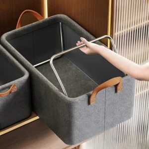 Organizador Guarda Roupa Suporte de Aço E Placa de Fundo Rígida Com Alças Resistente Volume Dobrável Para Calças