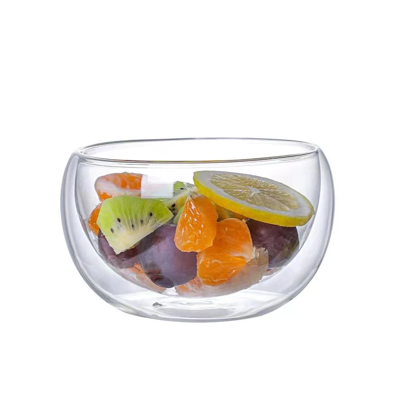 Tigela de vidro transparente de dupla camada, 300/500ml, resistente ao calor, salada de frutas, utensílios de cozinha para sopa, cereais, sobremesa - Imagem 10