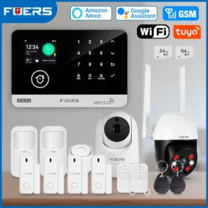 Fuers sistema de alarme para casa wifi gsm alarme de segurança host anti-roubo com sensor de movimento da porta tuya controle de aplicativo inteligente trabalho alexa