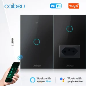 alexa, painéis de parede, tomada inteligente wifi, interruptor inteligente, tuya, plug, tomada usb, extensao de tomada