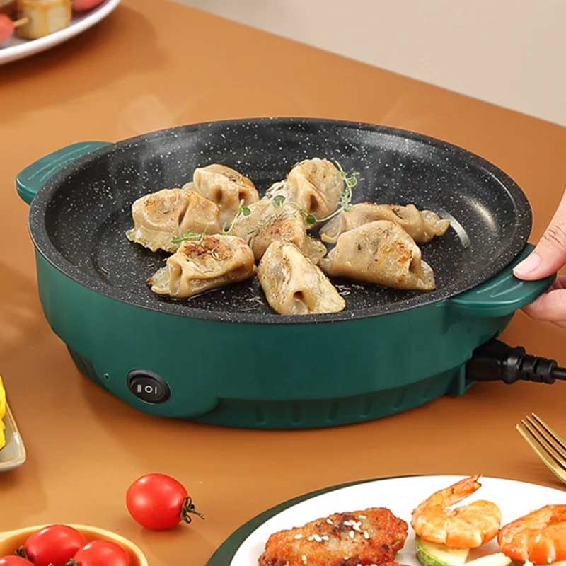 Multifogão elétrico frigideira elétrica 220v househould churrasco bife frito peixe omelete frigideira antiaderente máquina de cozinhar - Imagem 6