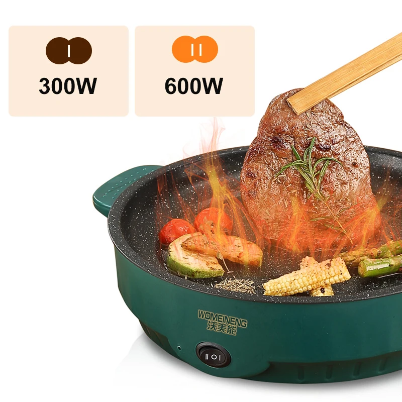 Multifogão elétrico frigideira elétrica 220v househould churrasco bife frito peixe omelete frigideira antiaderente máquina de cozinhar - Imagem 2
