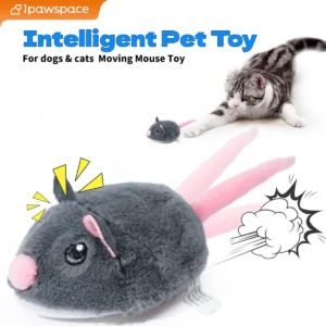 Brinquedos interativos elétricos do gato do rato engraçado brinquedo de pelúcia inteligente animal de estimação movimento interativo brinquedos movimento rápido acessórios do gato do animal de estimação