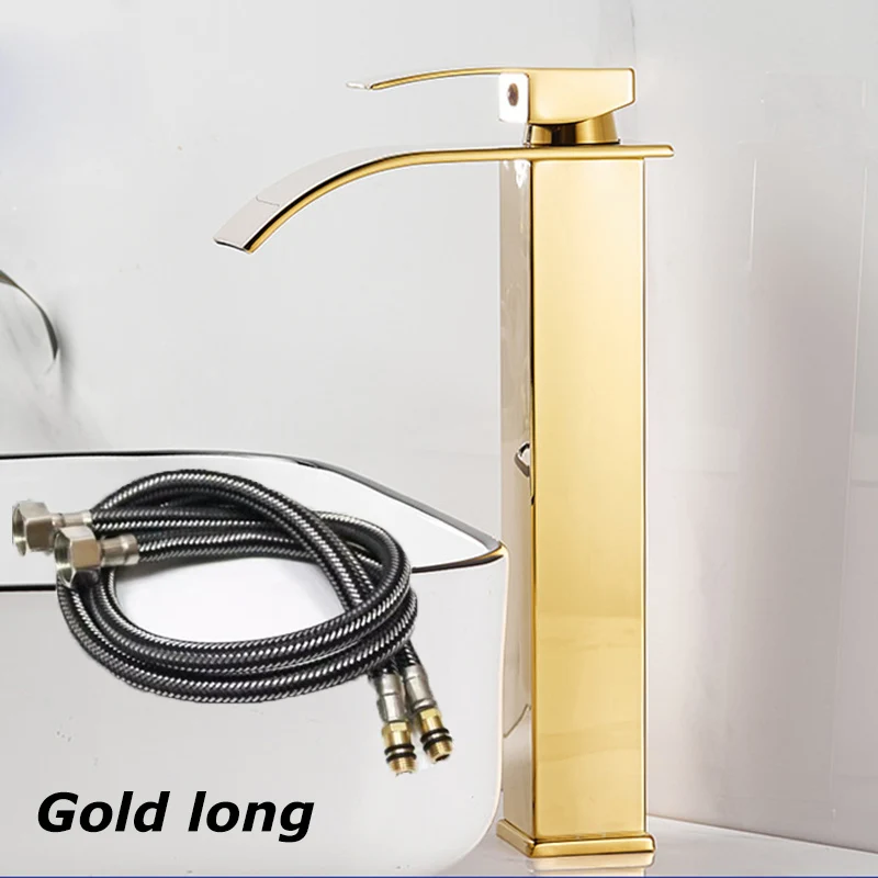 Cachoeira lavatório torneira de aço inoxidável preto com tubo entrada água quente e fria lavatório banheiro casa - Imagem 11