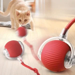 Bola Elétrica Automática com Recarga USB Para para Gatos e Cães Pequenos Inteligente Gato Interativo