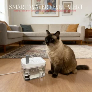 Fonte de Água Automática para Gatos de 1,5L com Filtro USB, Dispensador de Água para Animais de Estimação com Circulação de Água Fresca para Gatos e Cães Pequenos